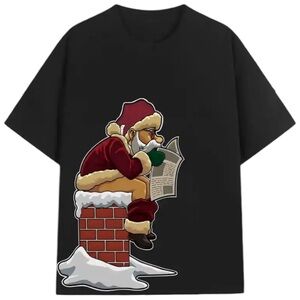 100% Cotton Men Y2K Humor Streetwear Crew Cut Tee